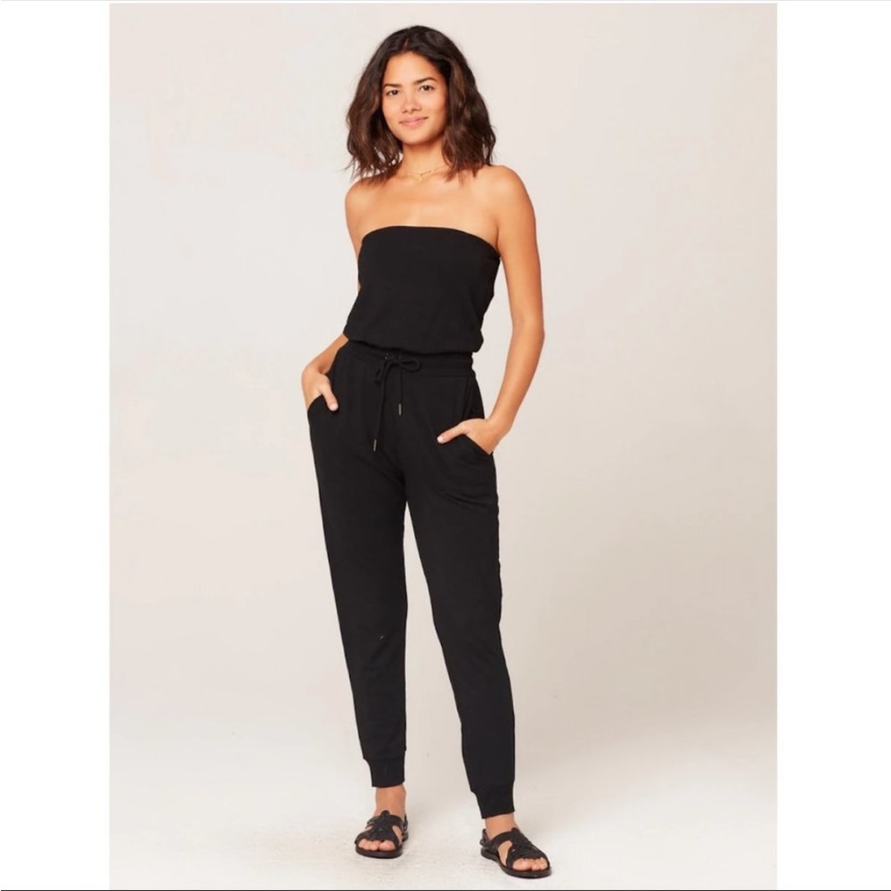 L*Space Strapless Black North Shore Jumpsuit